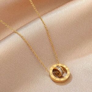 Elegant Gold and Silver Pendant Necklace